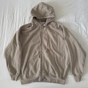 Brandy Melville Beige Christy Zip Up Hoodie
